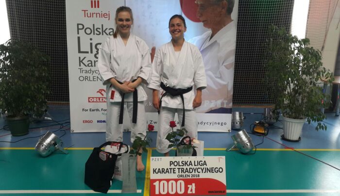 Klaudia Piórek na podium Polskiej Ligi Karate Tradycyjnego