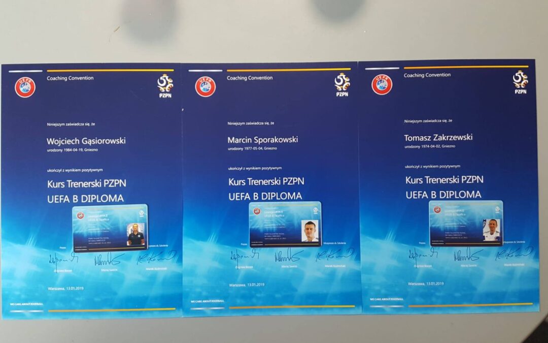 Trzech trenerów Mieszka z licencjami UEFA B