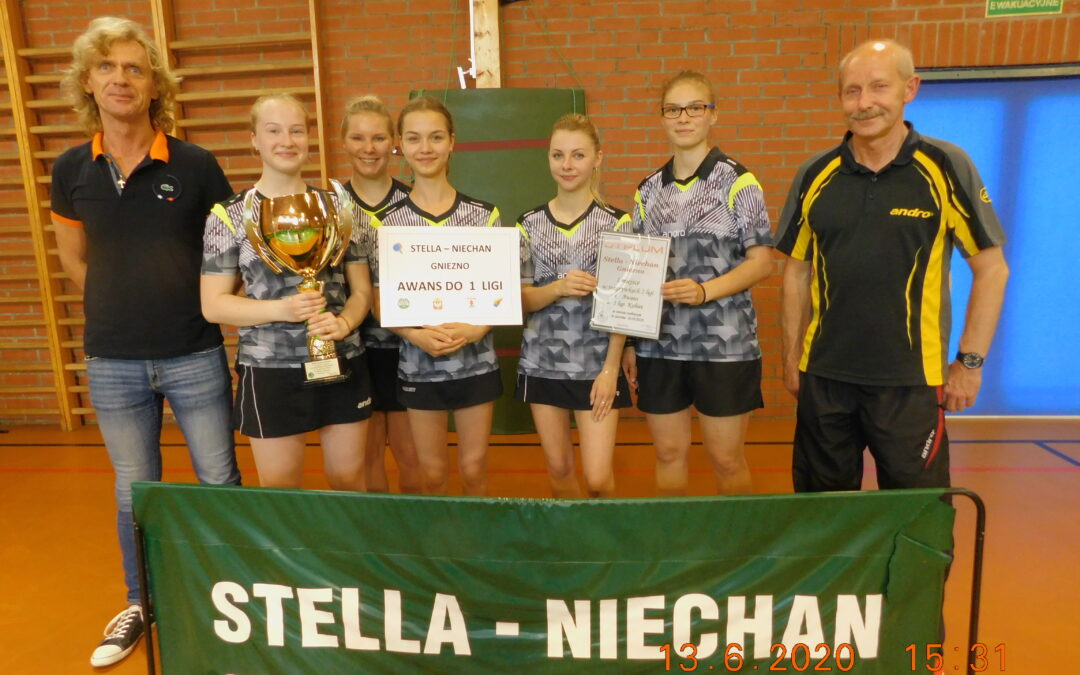 Tenisistki stołowe Stelli Niechan Gniezno awansowały do 1. Ligi