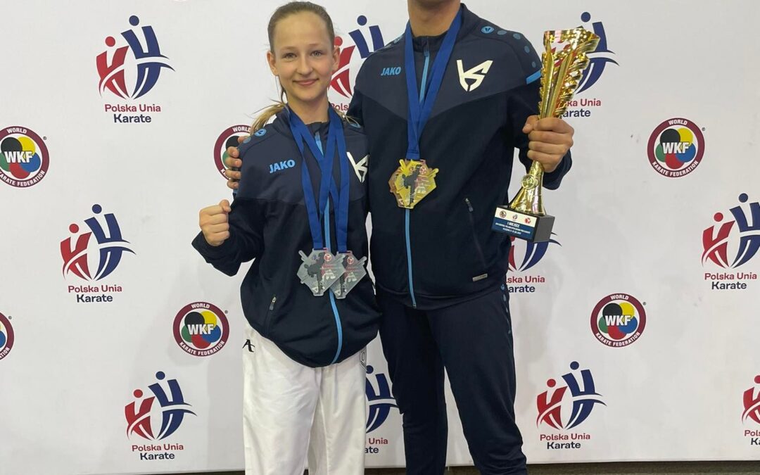 Kwaśniewski i Woźniak z medalami podczas Polskiej Unii Karate