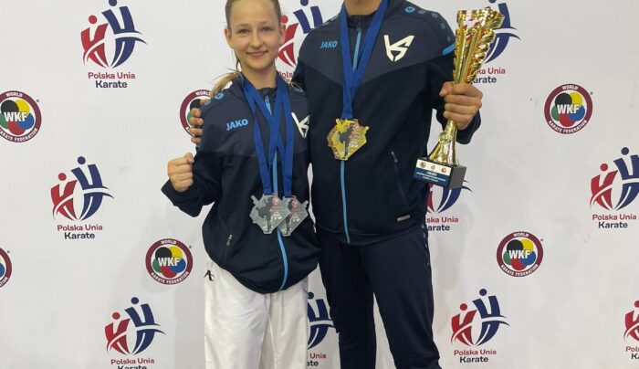 Kwaśniewski i Woźniak z medalami podczas Polskiej Unii Karate