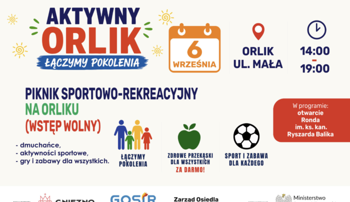 Arkuszewo zaprasza na „Aktywny Orlik”